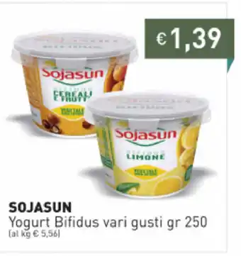 Prezzemolo e Vitale Sojasun Yogurt Bifidus vari gusti 250gr offerta