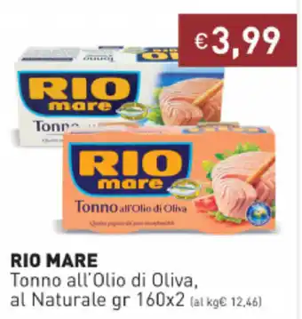 Prezzemolo e Vitale Rio Mare Tonno all'Olio di Oliva, al Naturale 160gr x 2 offerta