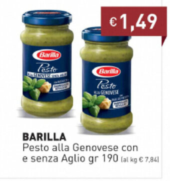 Prezzemolo e Vitale Barilla Pesto Alla Genovese con e senza Aglio 190gr offerta