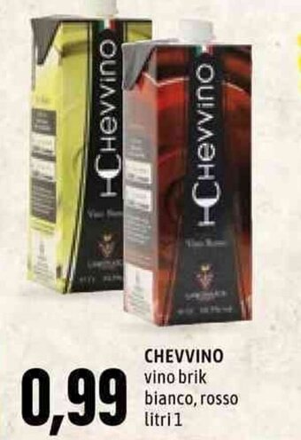 Emi Supermercati Chevvino vino brik bianco, rosso litri 1 offerta