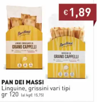 Prezzemolo e Vitale Pan dei Massi Linguine, grissini vari tipi 120gr offerta