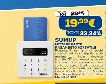 Euronics Sumup lettore carta pagamento portatile offerta
