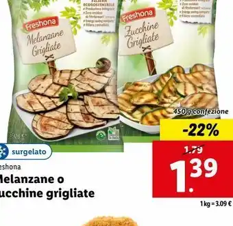 Lidl Melanzane o zucchine grigliate 450g offerta