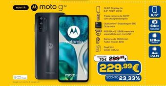 Euronics Motorola moto g 52 offerta