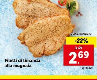 Lidl Filetti di limanda alla mugnaia offerta