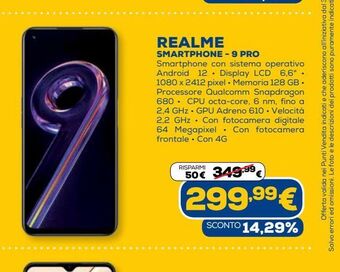 Euronics Realme smartphone 9 pro offerta