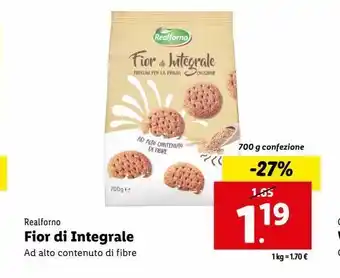 Lidl Fior di integrale 700g realforno offerta