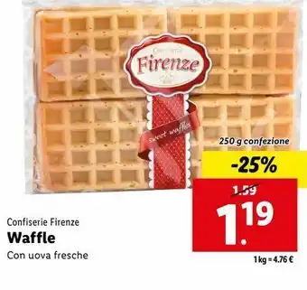 Lidl Waffle con uova fresche 250g offerta