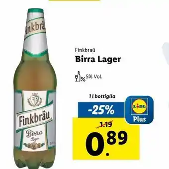 Lidl Birra lager 1l offerta