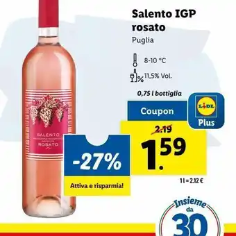 Lidl Salento igp rosato 0,75l offerta