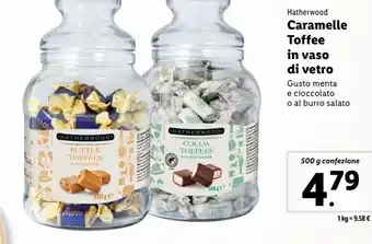 Lidl Caramelle toffe in vaso di vetro 500g offerta