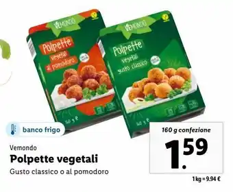Lidl Polpette vegetali 160g offerta