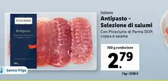 Lidl Antipasto selezione di salumi 100g italiamo offerta