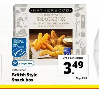 Lidl British style snack box 375g offerta