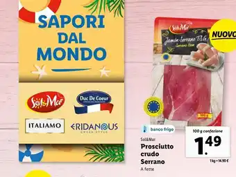 Lidl Prosciutto crudo serrano a fette offerta