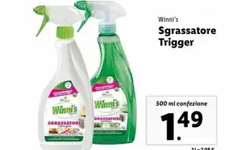 Lidl Sgrassatore trigger 500ml winni's offerta