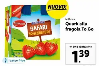 Lidl Quark alla fragola to go 4x80g offerta