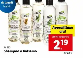 Lidl Shampoo o balsamo 250ml offerta