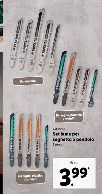 Set lame per seghetto a pendolo