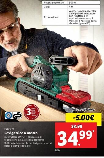 Lidl Levigatrice a nastro offerta