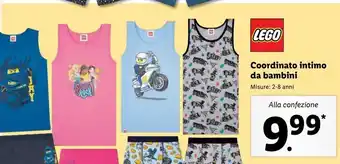 Lidl Coordinato intimo da bambini lego offerta