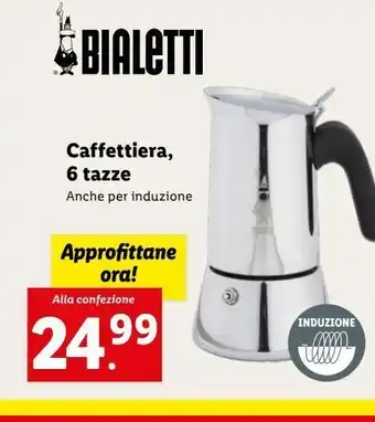 Lidl Caffettiera bialetti 6 tazze offerta