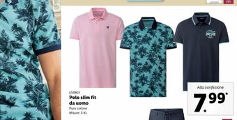 Lidl Polo slim fit da uomo offerta