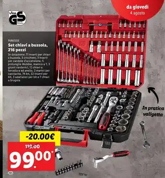 Lidl Set chiavi a bussola, 216 pezzi offerta