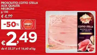 Prosciutto cotto stella alta qualita negroni