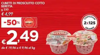 Bennet Cubetti di prosciutto cotto beretta offerta