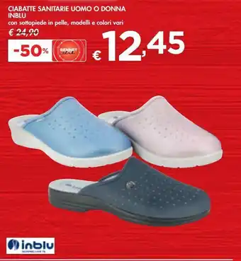 Ciabatte sanitarie uomo o donna inblu