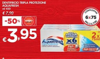 Bennet Dentifricio tripla protezione aquafresh offerta