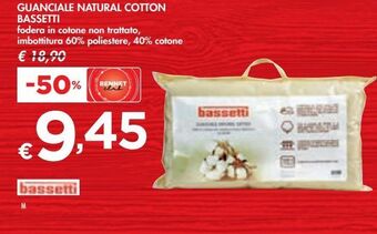 Bennet Guanciale natural cotton bassetti offerta