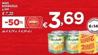 Bennet Mais bonduelle offerta