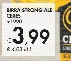 Bennet Birra strong ale ceres offerta