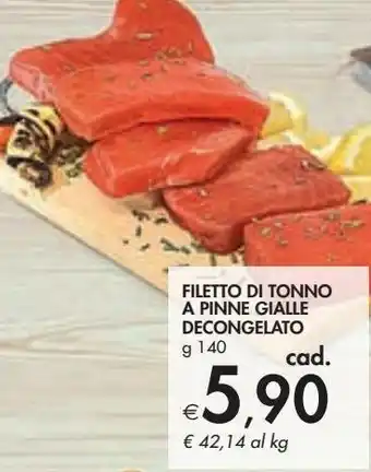Bennet Filetto di tonno a pienne gialle decongelato offerta