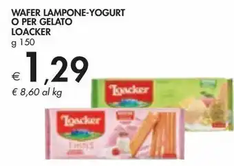 Bennet Wafer lampone-yogurt o per gelato loacker offerta