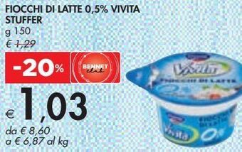 Bennet Fiocchi di latte 0,5% vivita stuffer offerta