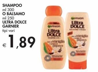 Bennet Shampoo o balsamo ultra dolce garnier offerta