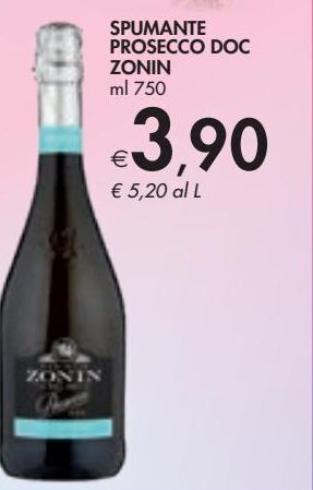 Bennet Spumante prosecco doc zonin offerta