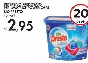 Bennet Detersivo predosato per lavatrice power caps bio presto offerta