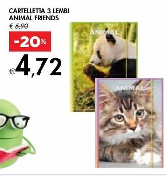 Cartelletta 3 lembi animal friends