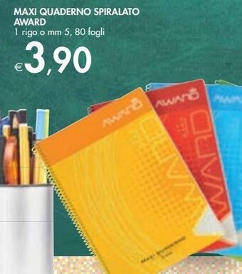 Bennet Maxi quaderno spiralato award offerta