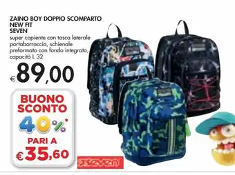Bennet Zaino boy doppio scomparto new fit seven offerta