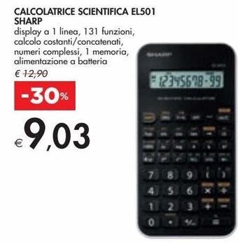 Calcolatrice scientifica el501 sharp