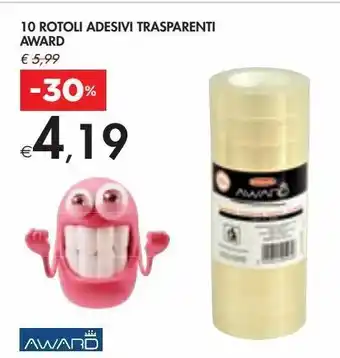 Bennet 10 rotoli adesivi trasparenti award offerta
