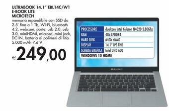 Bennet Ultrabook 14.1" ebl14c/w1 e-book lite microtech offerta