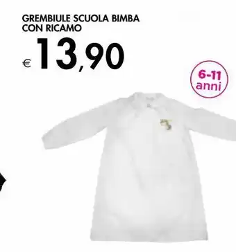 Bennet Grembiule scuola bimba con ricamo offerta