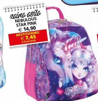 Il Gigante Zaino asilo nebulous star pink offerta