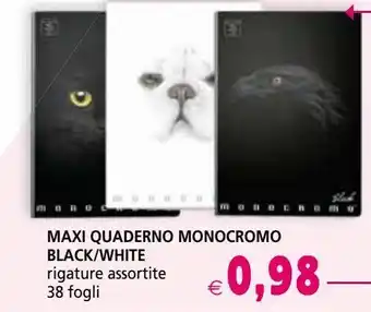 Maxi quaderno monocromo black/white